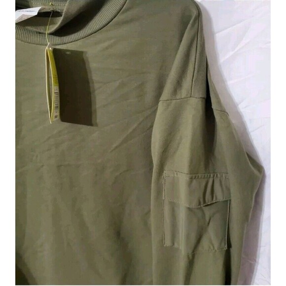 All in Motion- Large- French Terry Sweatshirt- Moss Green - Picture 6 of 6